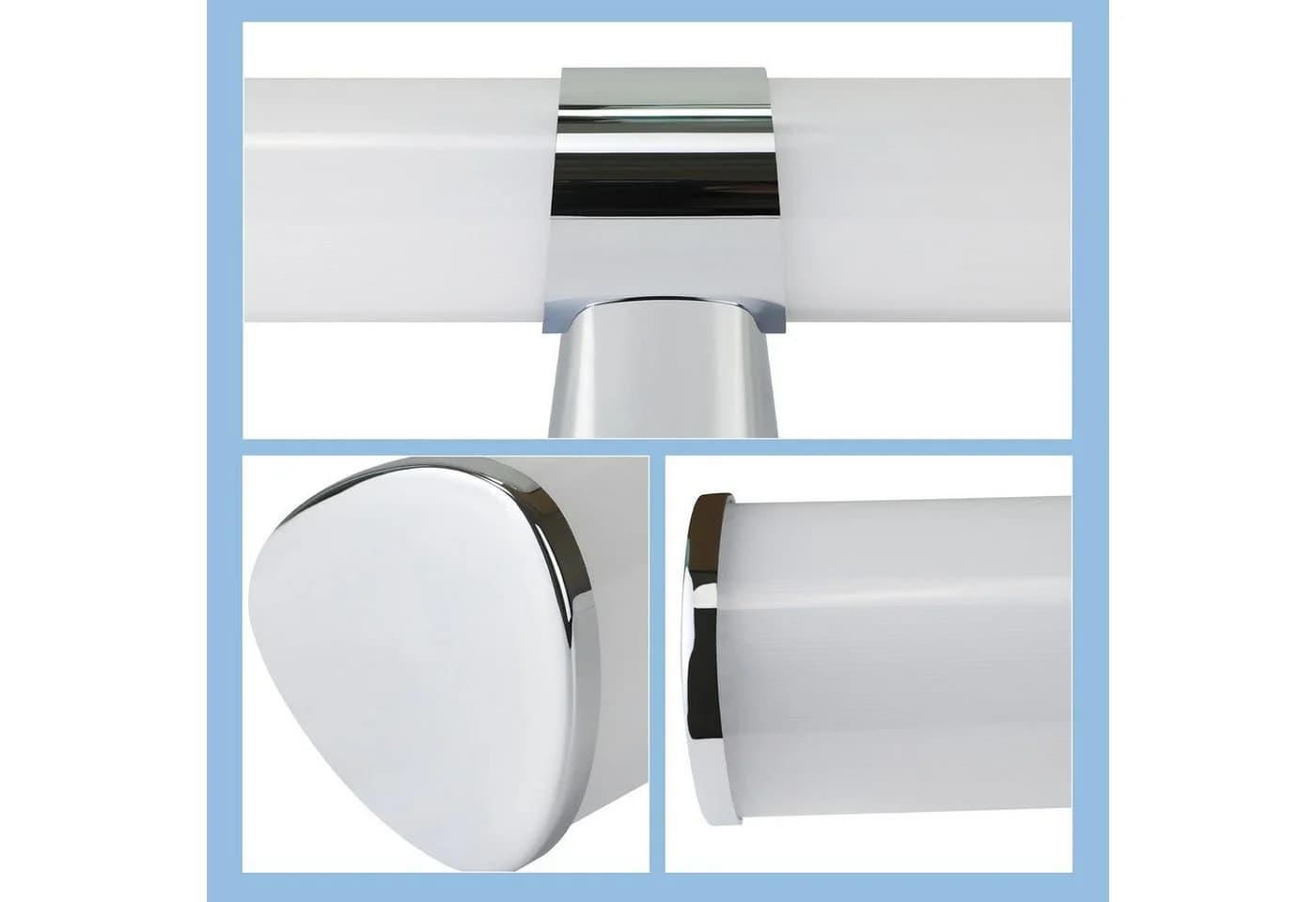 ZMH Spiegelleuchte Chrom 40/60CM LED 4000K Modern - Bild 5