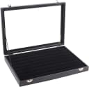 LA CUTE Schmuckbox mit Glasabdeckung Schwarz PU-Leder Bild 4
