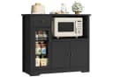 HOMECHO Buffet Küchenschrank weiß Mikrowellenregal mit Schubladen Bild 2