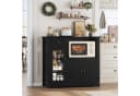 HOMECHO Buffet Küchenschrank weiß Mikrowellenregal mit Schubladen Bild 3