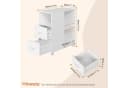 HOMECHO Rollwagen Rollcontainer Weiß/Braun Bild 1
