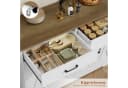 HOMECHO Buffet 120cm Küchenschrank Weiß/Schwarz 4 Türen 2 Schubladen Bild 4