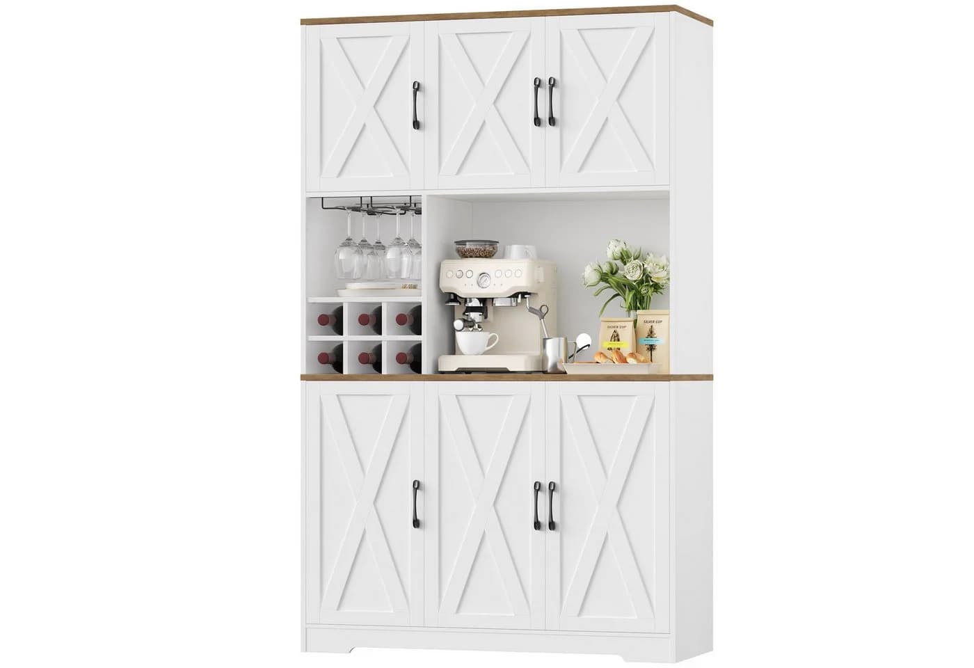Moderner Küchenschrank aus Holz in Weiß - Bild 2