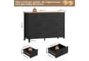 HOMECHO Kommode Weiß 7 Schubladen Brauner Platte 100x40x81 cm Bild 1