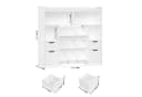 HOMECHO Spielzeugtruhe Kinderregal 7 Aufbewahrungsboxen 4 Schubladen Weiß Bild 4