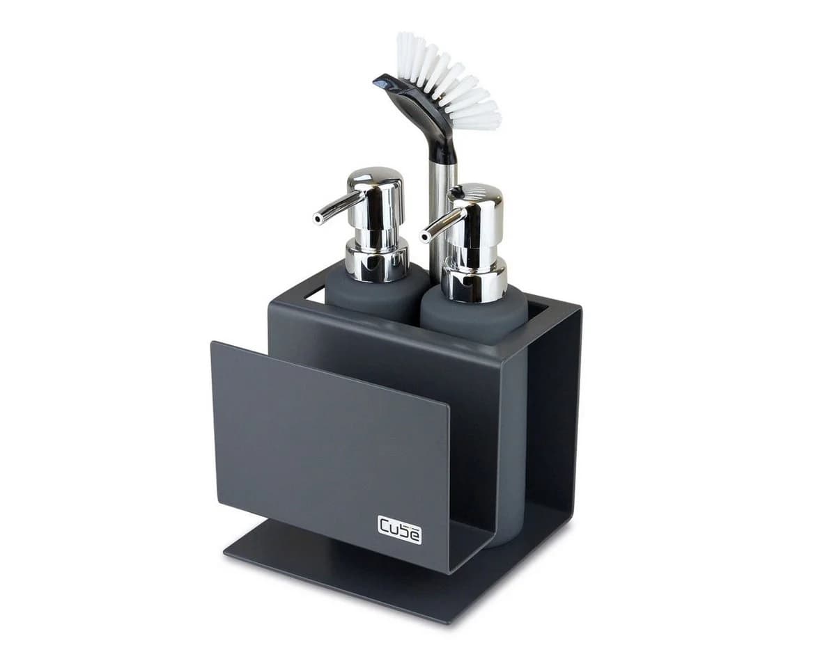 enjoy design Cube Designbox Premium Set Anthrazit mit 2 Seifenspendern - Bild 3