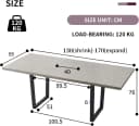 Jiexi Esstisch-Set mit 4 Stühlen Ausziehbar 130-170 cm Modern Bild 1