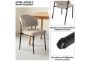 Jiexi Esszimmerstuhl Grau Cord-Optik Modern Bequem Stabil Bild 4