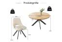 Jiexi Essgruppe Runder Esstisch mit 4 Stühlen MDF Flanell Bild 3