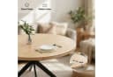 Jiexi Essgruppe Runder Esstisch mit 4 Stühlen MDF Flanell Bild 5