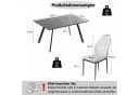 Jiexi Essgruppe mit PU-Leder Stühlen Industrie-Design Grau Bild 3