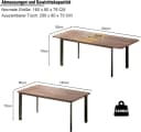 Jiexi Ausziehbarer Esstisch 160-200cm MDF Braun Bild 3