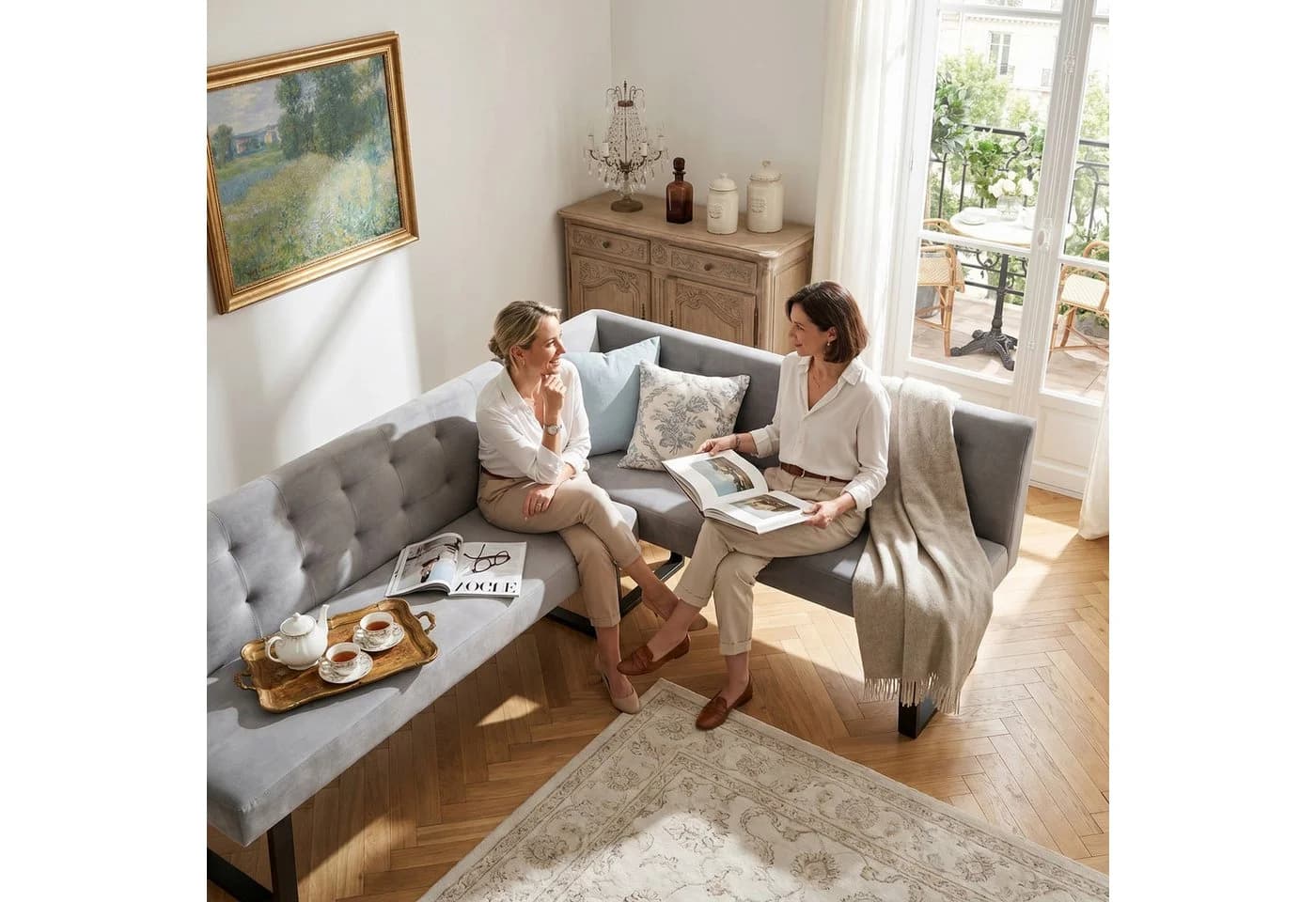 Jiexi Eckbank mit ausziehbarem Esstisch und dickem Sitzkissen - Bild 5