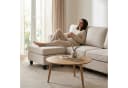 Jiexi 3-Sitzer Sofa Beige mit beweglichem Hocker Bild 1