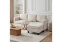 Jiexi 3-Sitzer Sofa Beige mit beweglichem Hocker Bild 2