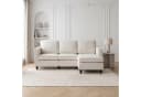 Jiexi 3-Sitzer Sofa Beige mit beweglichem Hocker Bild 3