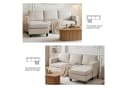 Jiexi 3-Sitzer Sofa Beige mit beweglichem Hocker Bild 5