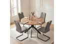 Jiexi Essgruppe Runder Esstisch mit 4 Stühlen Beige Modern Bild 1