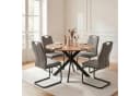 Jiexi Essgruppe Runder Esstisch mit 4 Stühlen Beige Modern Bild 2