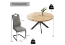 Jiexi Essgruppe Runder Esstisch mit 4 Stühlen Beige Modern Bild 3