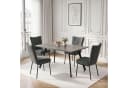 Jiexi Essgruppe Tisch- und Stuhlset Modern Grau Bild 2