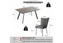 Jiexi Essgruppe Tisch- und Stuhlset Modern Grau Bild 3