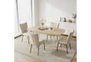 Jiexi Essgruppe Tisch- und Stuhlset Modern Beige Bild 2
