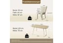 Jiexi Essgruppe Tisch- und Stuhlset Modern Beige Bild 3