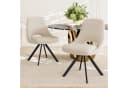 Jiexi Esszimmerstuhl Polsterstuhl Beige/Grau Velvet-Optik Bild 4