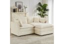 Jiexi Modulares Ecksofa Cord Beige Grau L- & U-Form Bild 2