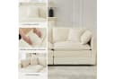 Jiexi Modulares Ecksofa Cord Beige Grau L- & U-Form Bild 4
