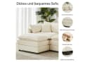 Jiexi Modulares Ecksofa Cord Beige Grau L- & U-Form Bild 5