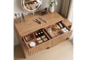 Jiexi Sideboard 137cm Eiche-Optik mit 6 Schubladen und Rillenstruktur Bild 4