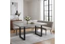 Jiexi Essgruppe Esszimmer-Set mit Eckbank & Esstisch, Polyester, Metallbeine Bild 2