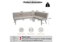 Jiexi Essgruppe Esszimmer-Set mit Eckbank & Esstisch, Polyester, Metallbeine Bild 3