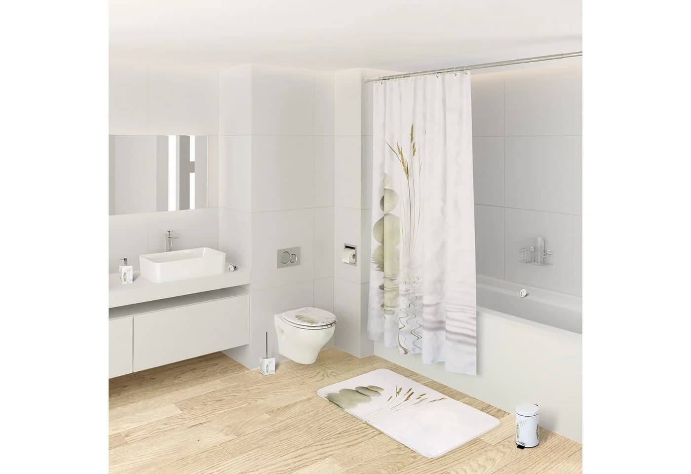 Sanilo Duschvorhang Balance 180 x 200 cm, 100% wasserdicht, Anti-Schimmel-Effekt - Bild 4