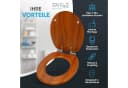 WC-Sitz SANILO Mahagoni Braun MDF SoftClose Bild 1