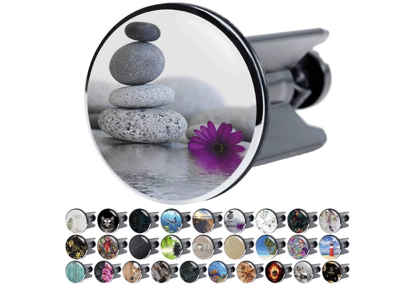 Sanilo Waschbeckenstöpsel mit Motiv, Ø 4 cm, violett - Bild 2