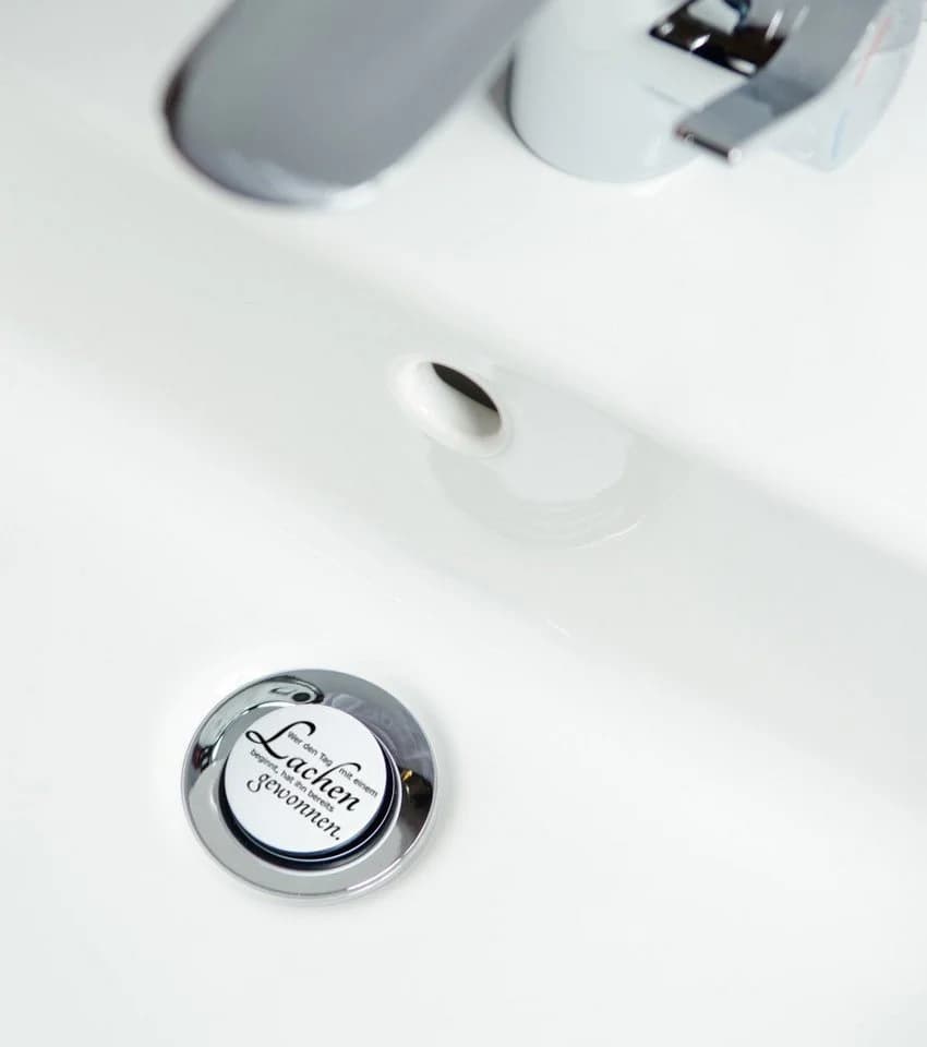 Sanilo Waschbeckenstöpsel Lachen, Ø 4,0 cm, hochwertig, universell, mit Motiv, 100% wasserdicht - Bild 3
