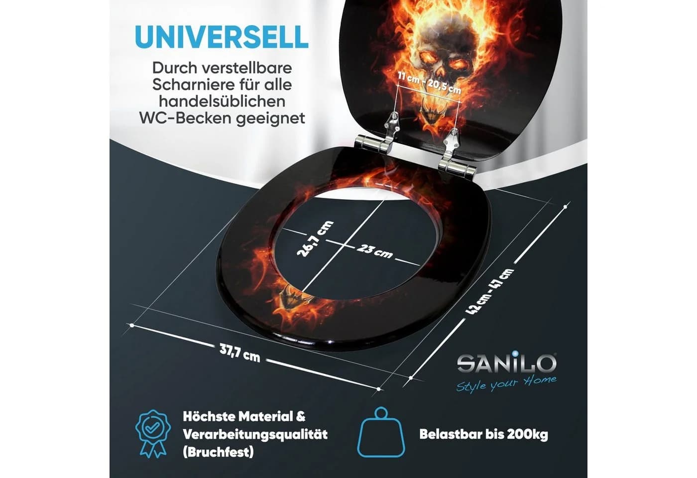 Sanilo WC-Sitz mit Absenkautomatik Schwarz - Bild 4