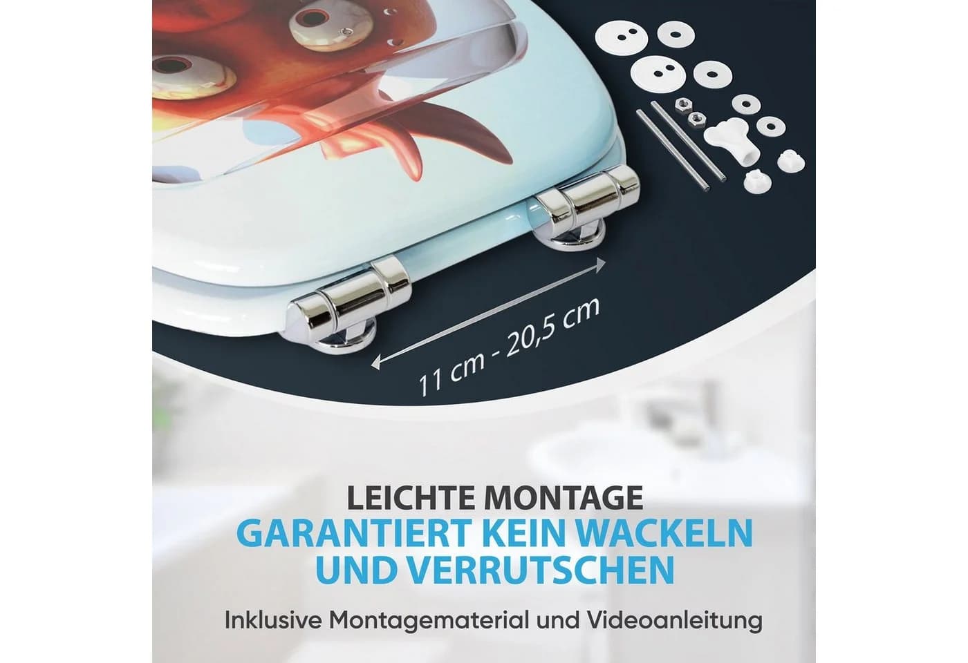 Sanilo WC-Sitz Goldfisch Blau/Orange/Rot mit Absenkautomatik - Bild 5
