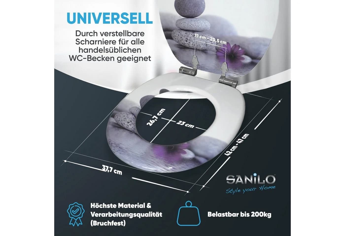 Sanilo WC-Sitz mit Absenkautomatik Violett - Bild 4