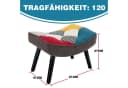 HomeMiYN Sitzhocker Patchwork-Sessel Ohrensessel Schaukelstuhl Bild 1