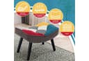 HomeMiYN Sitzhocker Patchwork-Sessel Ohrensessel Schaukelstuhl Bild 5