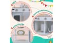 HomeMiYN Spielküche Kinderküche Holz Grau Multifunktionales Bild 1