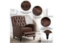 HomeMiYN Relaxsessel Liegefunktion Push Back Sessel Fernsehsessel Wohnzimmer Verstellbar Bild 1