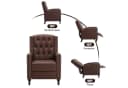 HomeMiYN Relaxsessel Liegefunktion Push Back Sessel Fernsehsessel Wohnzimmer Verstellbar Bild 3