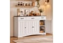 Blishom Sideboard Grau Landhaus-Design 4 Türen 3 Schubladen Bild 3