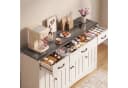 Blishom Sideboard Grau Landhaus-Design 4 Türen 3 Schubladen Bild 4