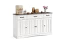 Blishom Sideboard Grau Landhaus-Design 4 Türen 3 Schubladen Bild 5